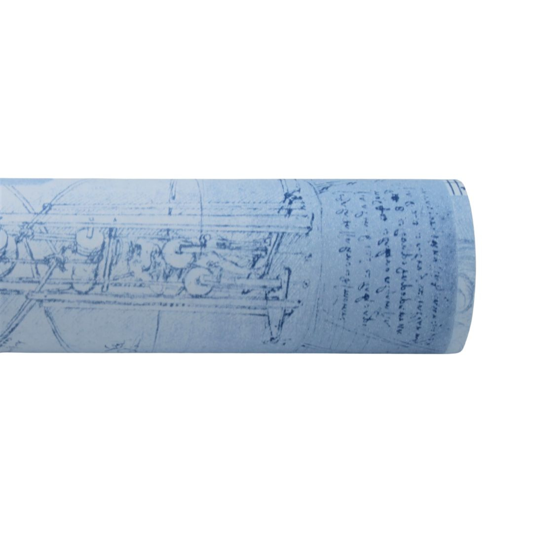 Hârtie ambalat Ecocarta retro latină bleu