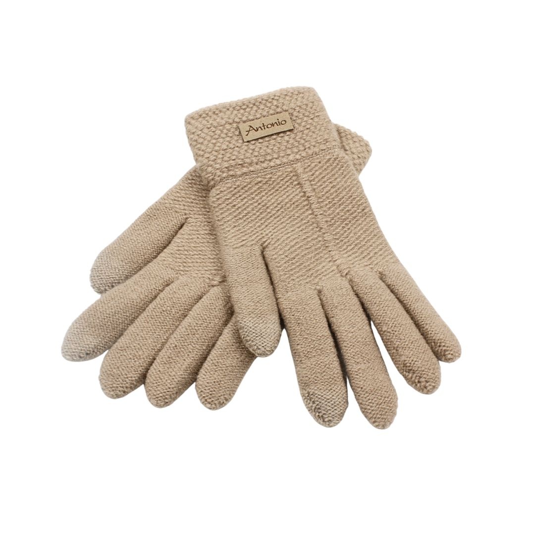 Mănuși damă, Antonio, cu funcție touch, culoare bej, one size