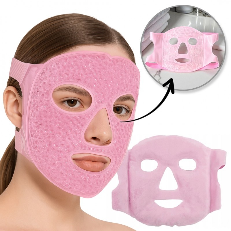 Mască facială cu gel dublu, răcoritoare și încălzitoare, pentru…