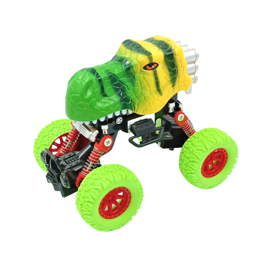 Monster Truck Dino, verde vibrant, mecanism pull-back, 19 cm