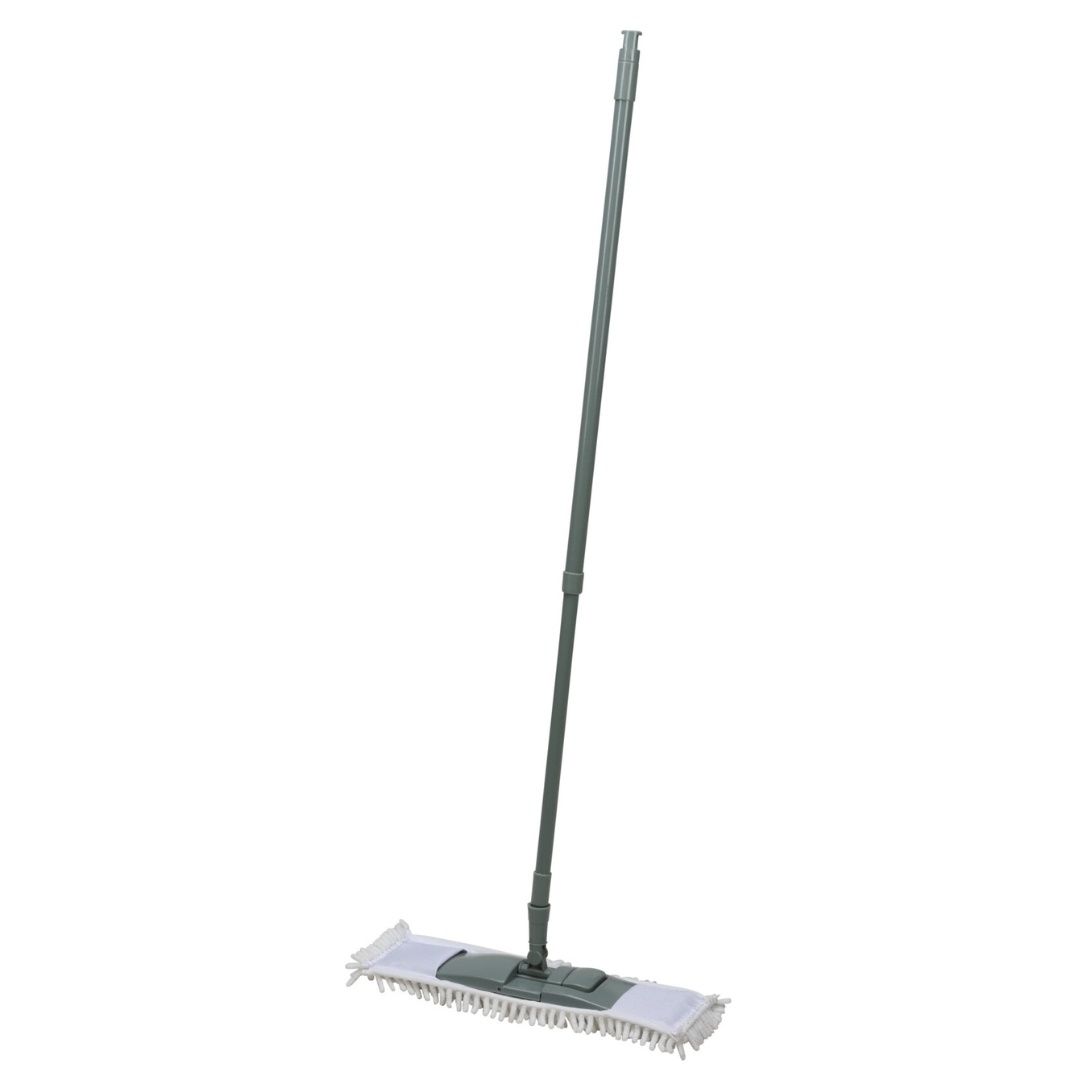 Mop de podea, 44 x 14 cm, cu mâner telescopic 130 cm, material tip șenilă, super absorbant