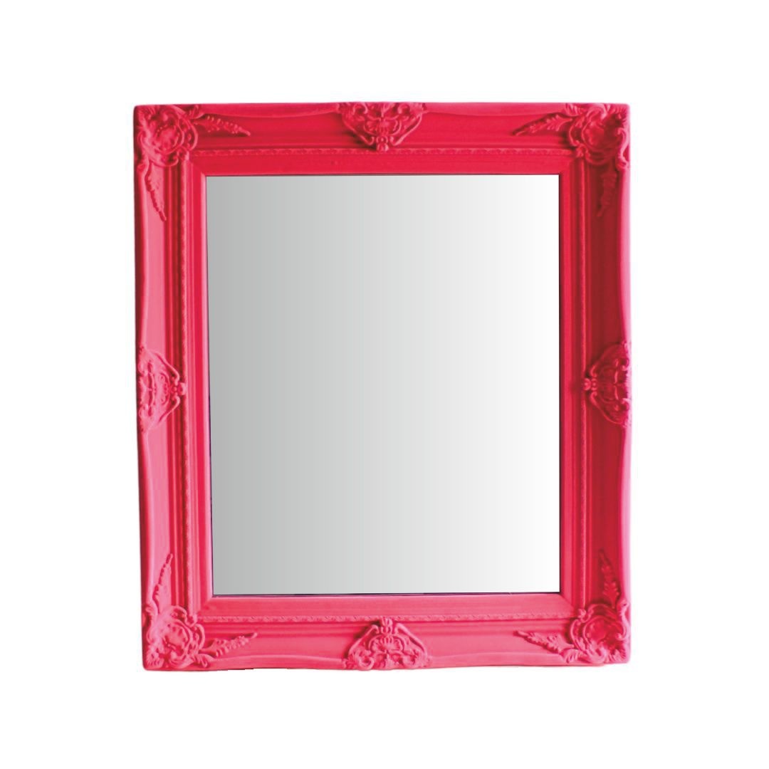Oglindă Decorativă Hoff Interieur– Stil Baroc Modern, 80x68 cm, Roz Fucsia