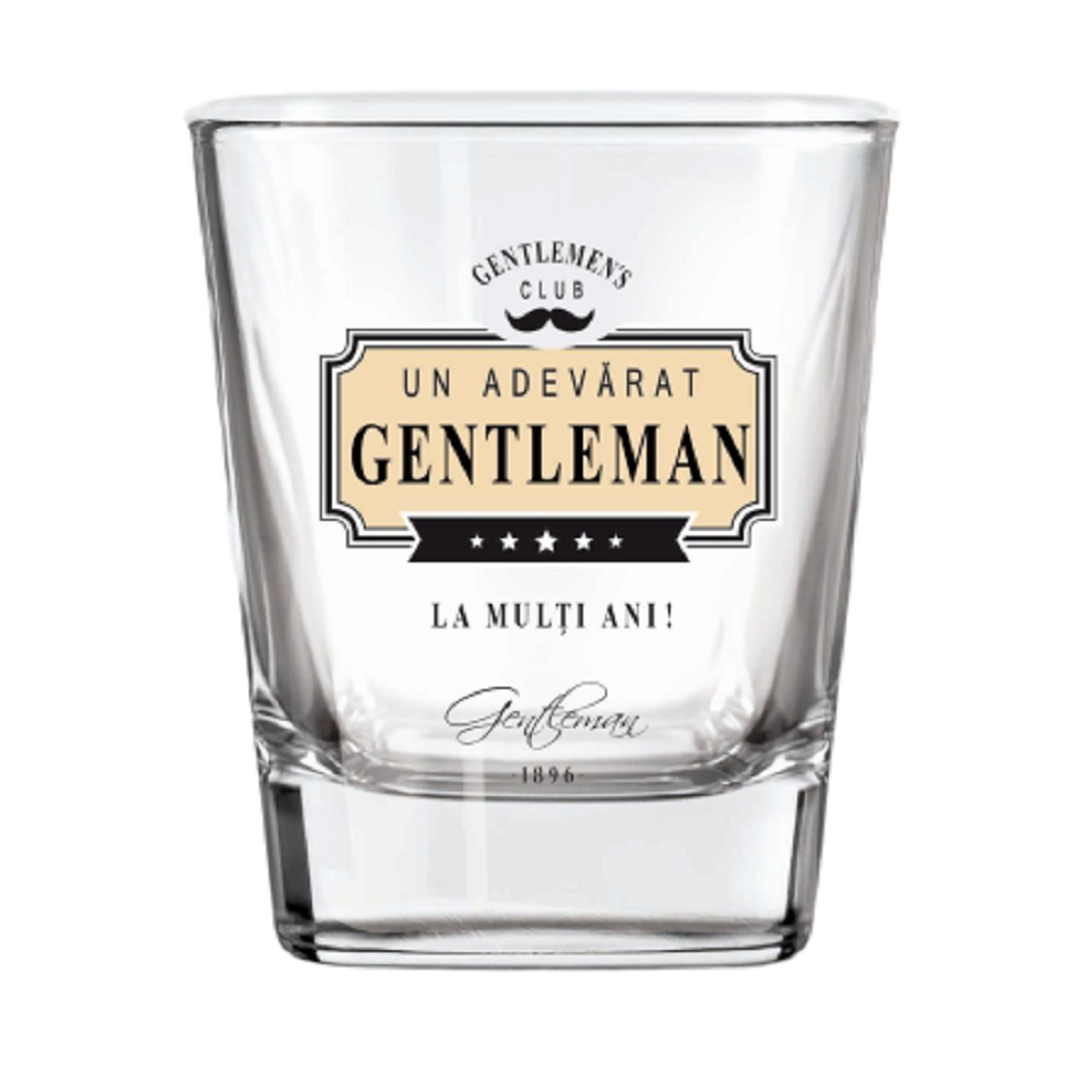 Pahar whisky "Un adevărat gentleman" 200ml