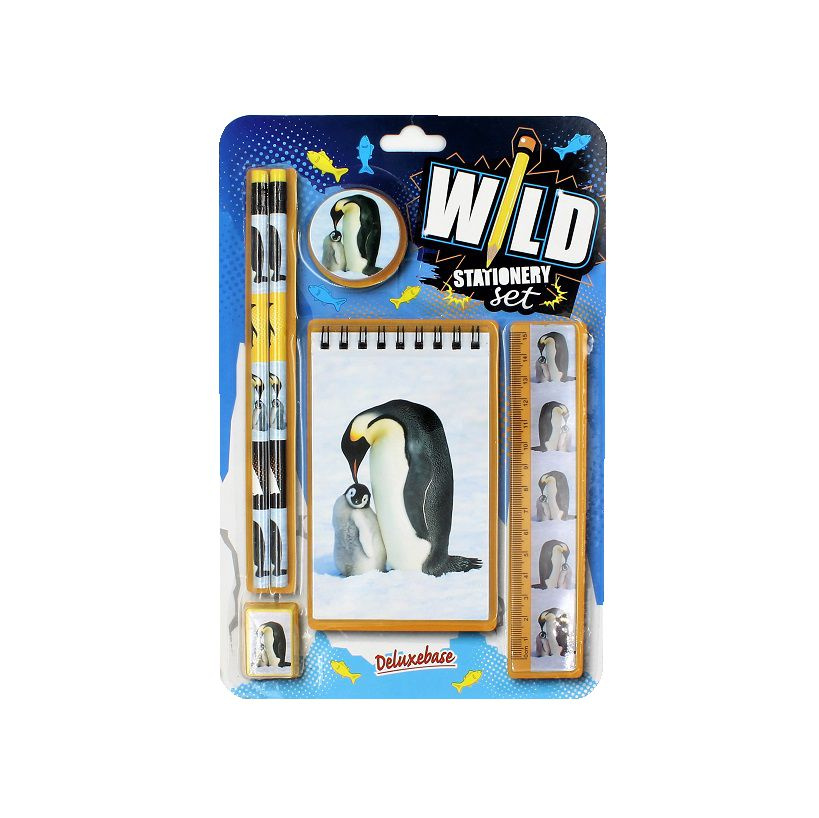 Set 6 rechizite Wild stationery Pinguin