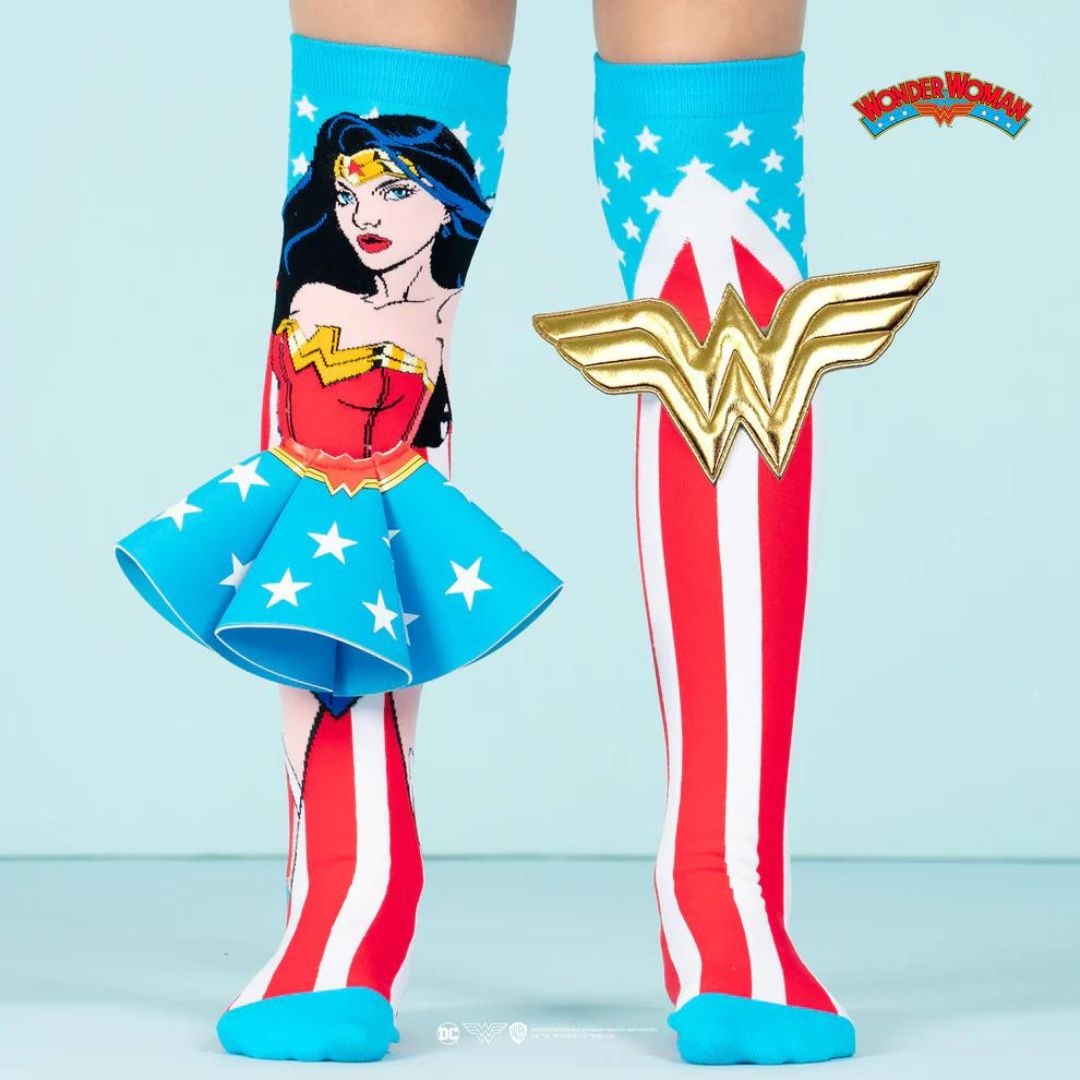 Șosete lungi colorate Madmia pentru fete fantasy Wonder Woman 6-99 ani