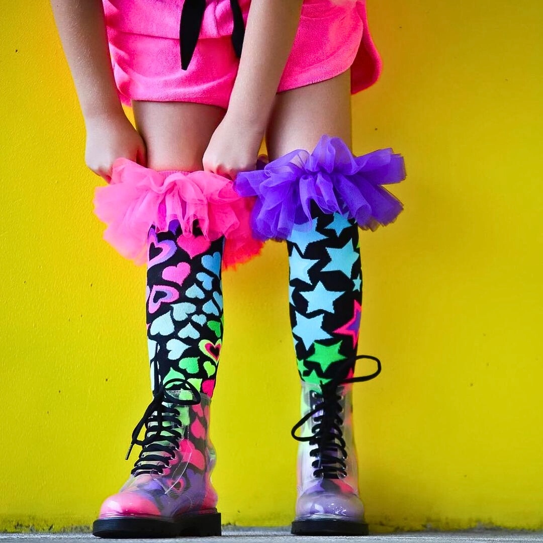 Șosete lungi colorate Madmia pentru fete Magic Frills 6-99 ani
