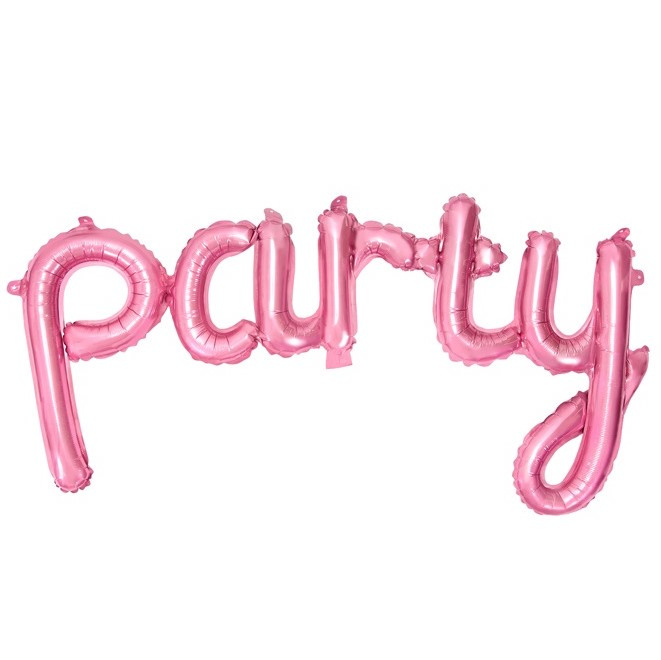 Balon party, culoarea roz, 80 x40 cm