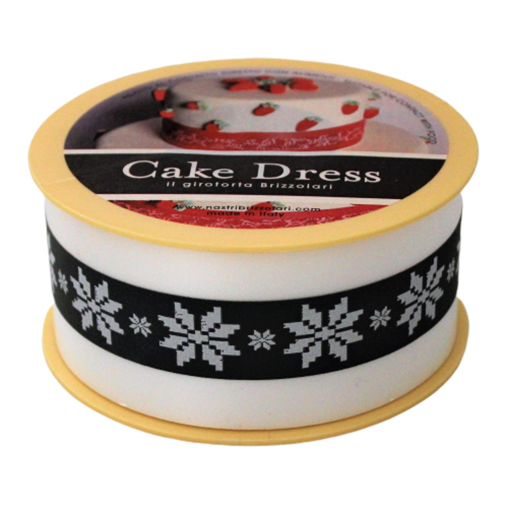 Banda decorativa Cake Dress, pentru torturi si prajituri, 4.5cm x 20m, Traditional Argintiu