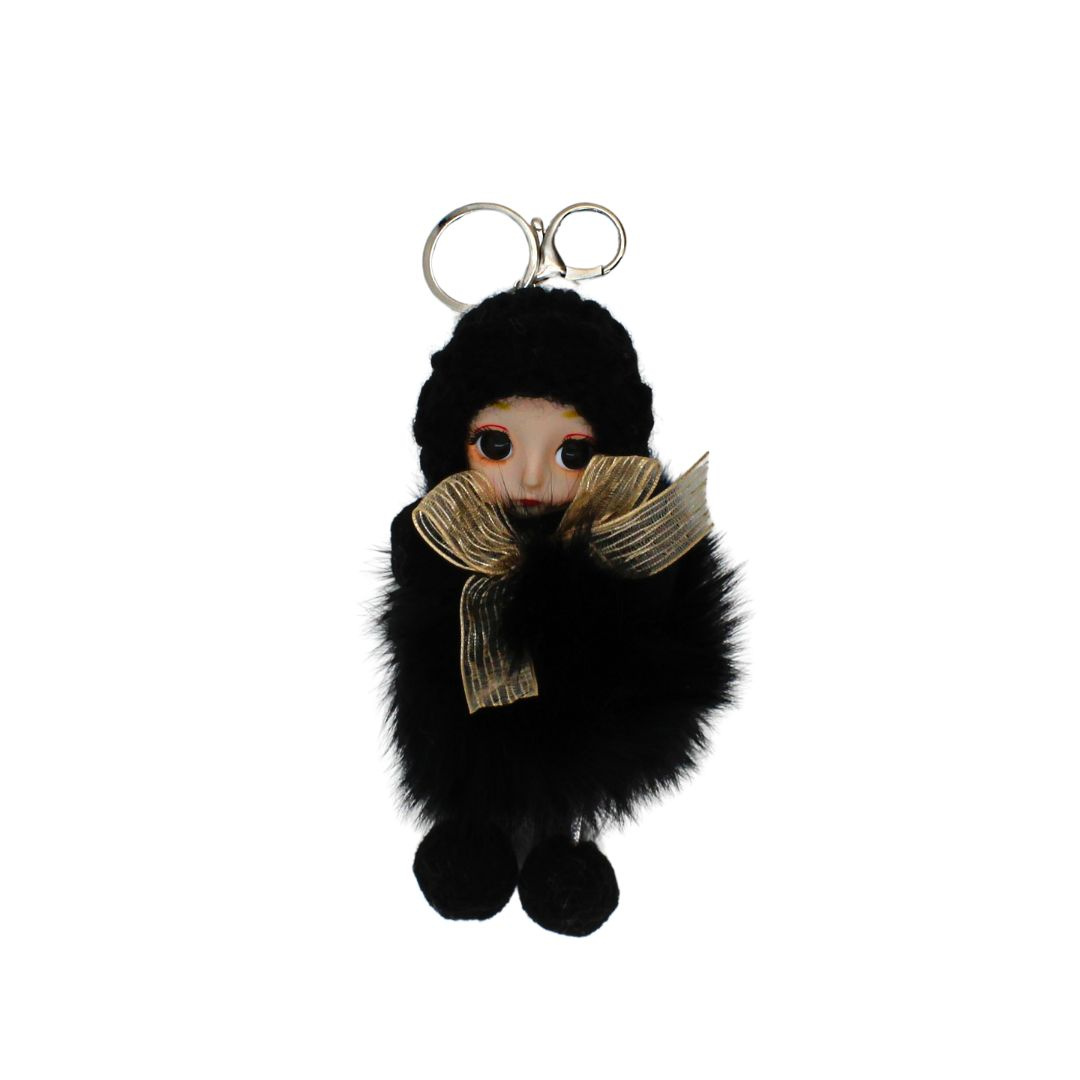 Breloc puf negru model bebeluș