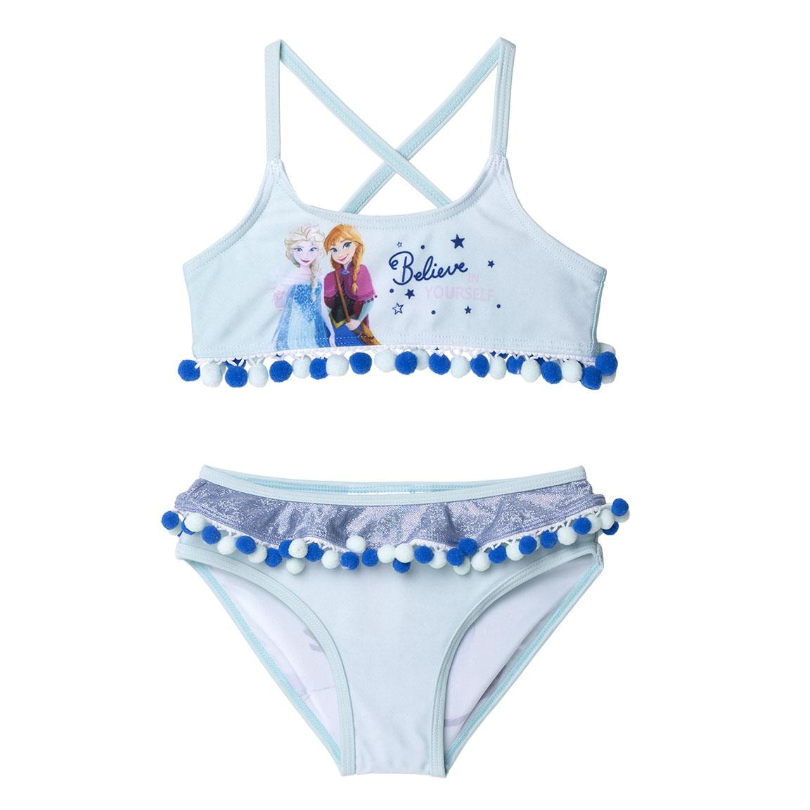 Costum baie 2 piese Frozen ciucurași