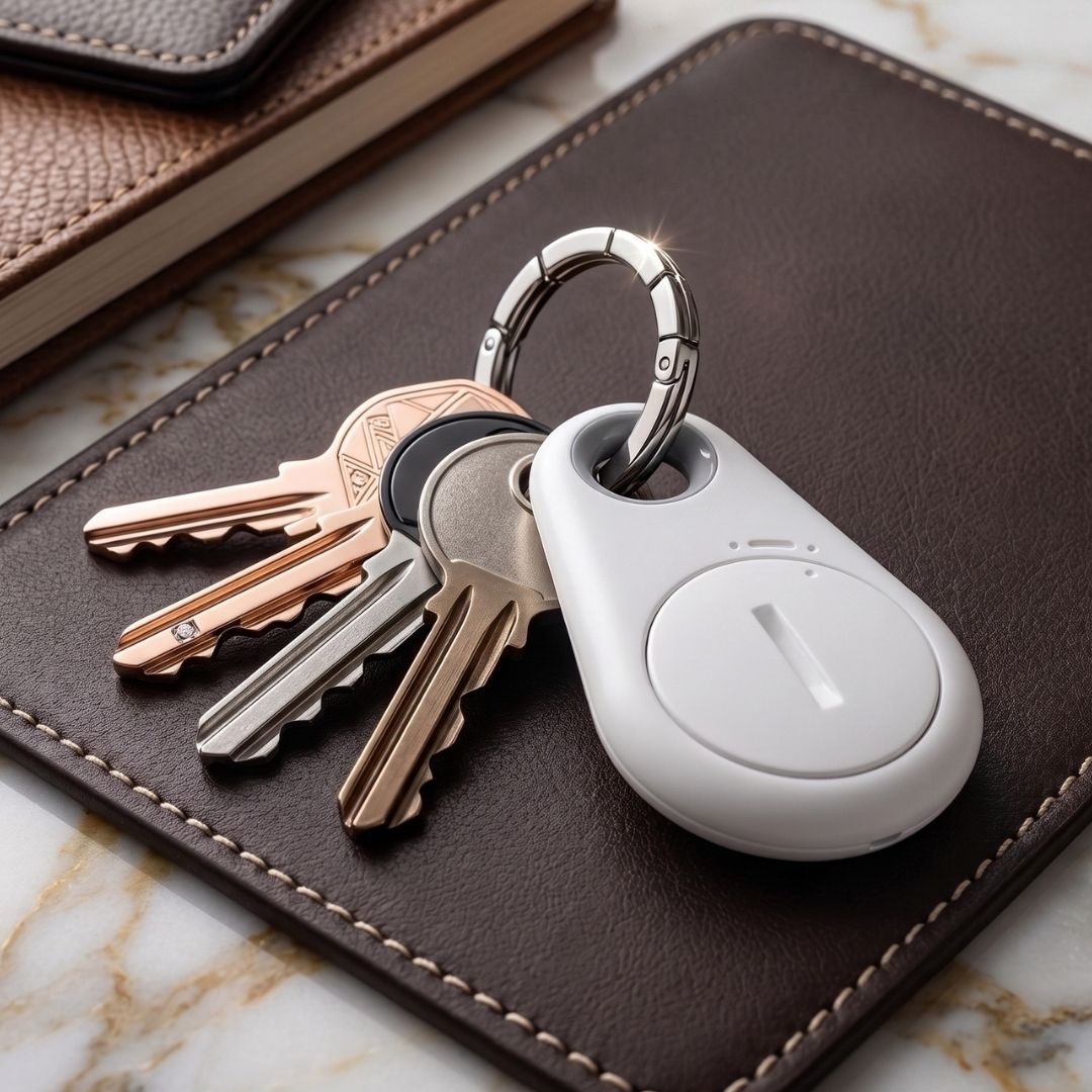 Dispozitiv inteligent de Localizare TRYBE Tracker Tag 4-in-1 – Bluetooth, Alerte Anti-Pierdere, Istoric Locație, 30 m