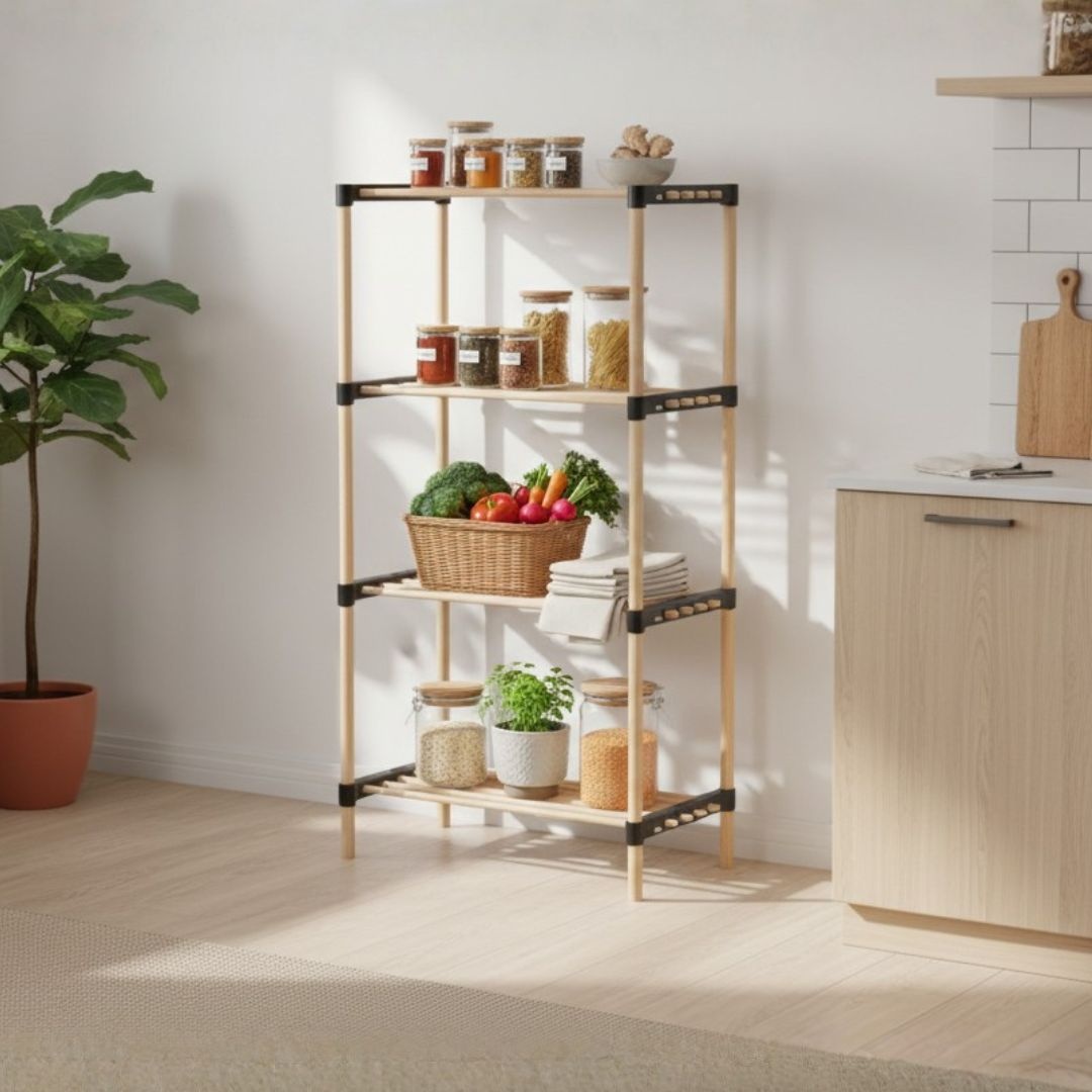 Etajeră de depozitare cu 4 niveluri STORAGE SOLUTIONS – 49x28x92.5 cm, design practic și versatil