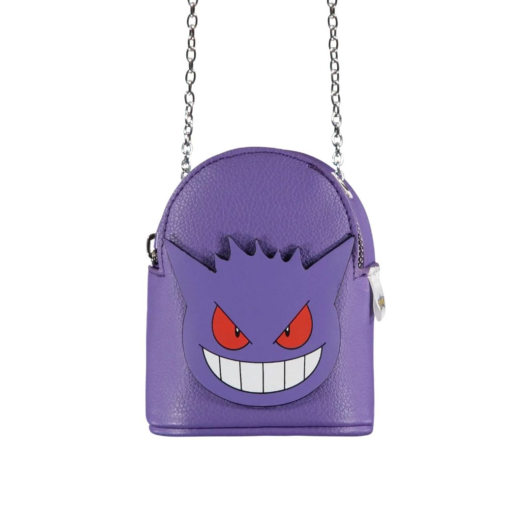 Geantă micro, crossbody, Pokémon Gengar, design 3D, lanț metalic, 13x10x6 cm, brand Difuzed