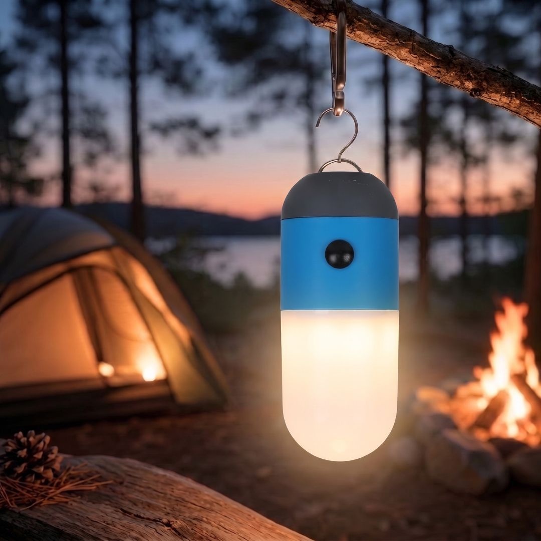 Lampă camping cu 3 intensităti de lumină, 8 x LED, Redcliffs, culoare albastru