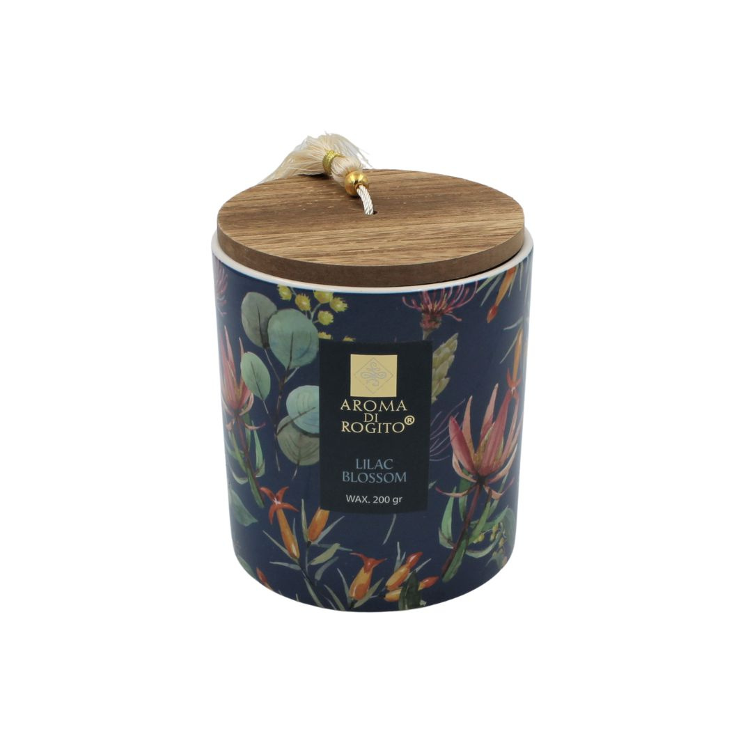 Lumânare suport ceramic Lilac Blossom 200g
