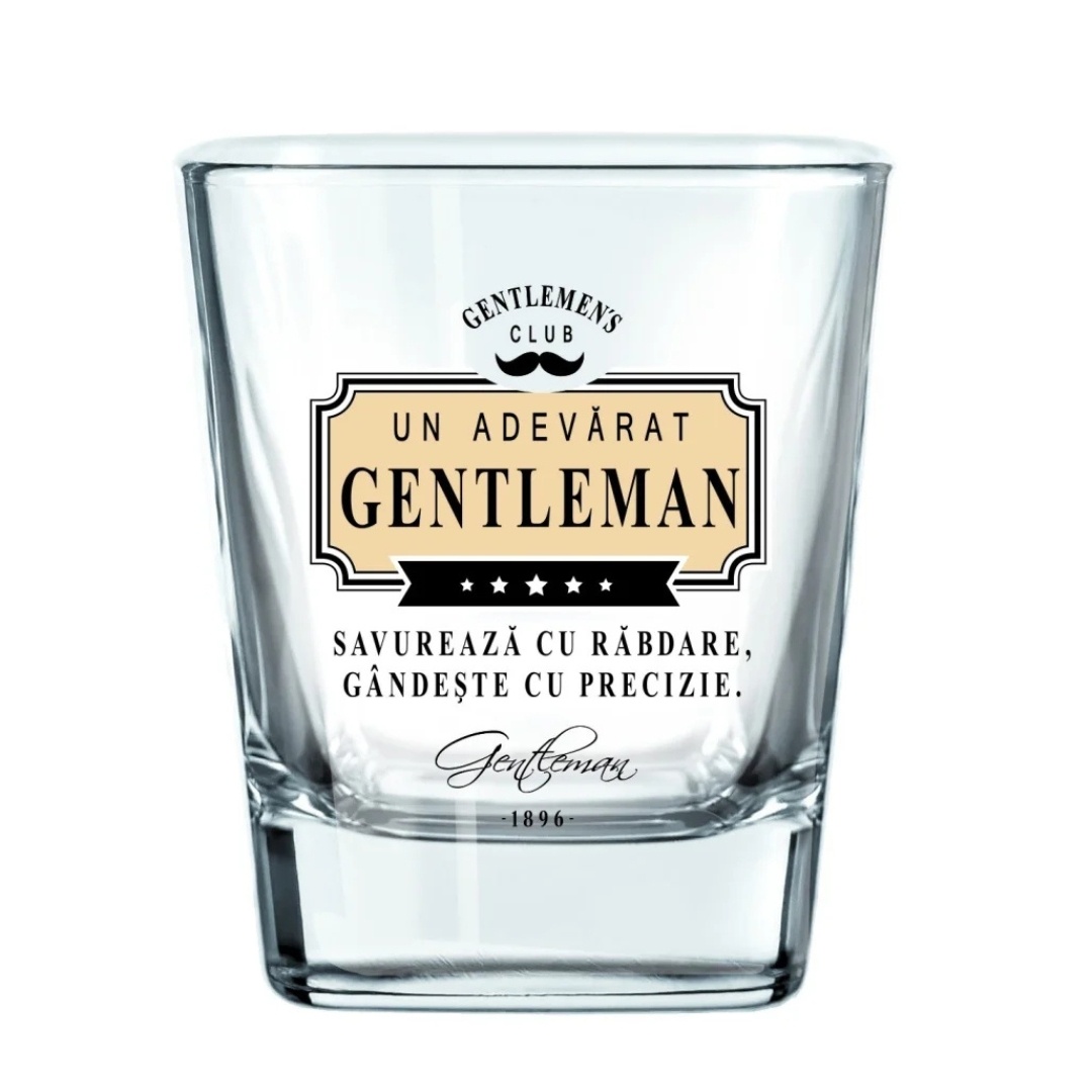 Pahar whisky „Savurează cu răbdare, gândește cu precizie"
