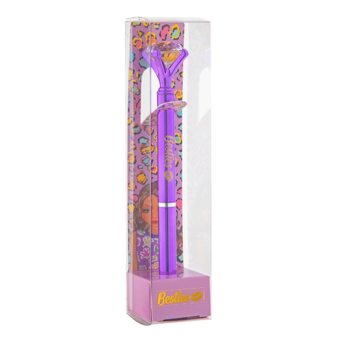 Pix cu diamant, Besties, 14 cm, culoarea mov