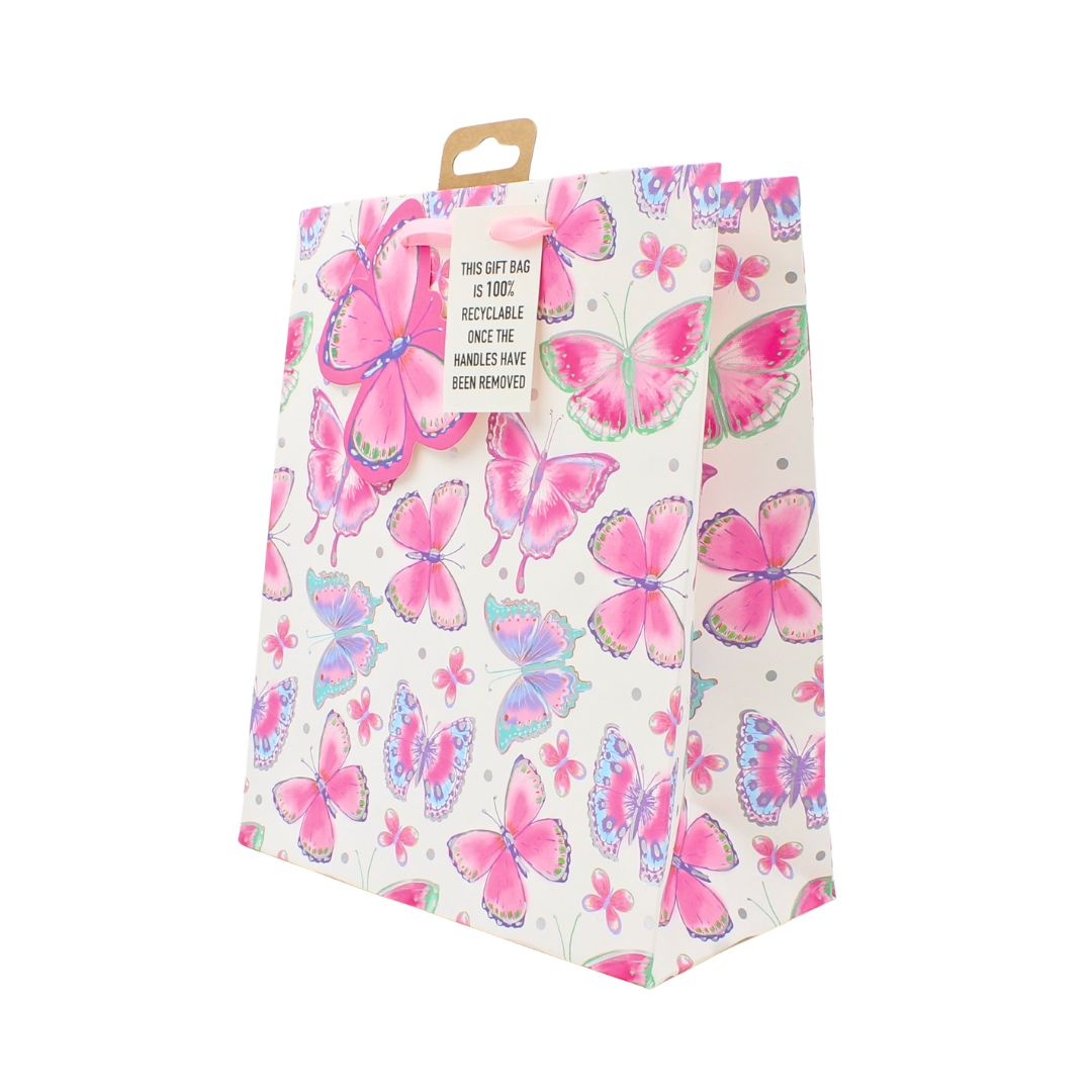 Pungă cadou Clairefontaine M Butterfly Pink