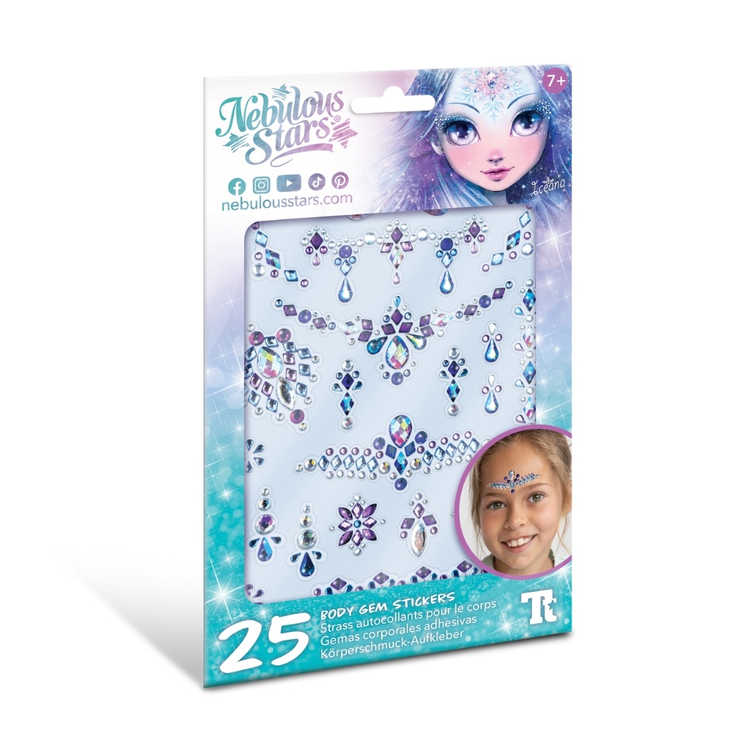 Set 25 stickere pentru față și corp, personaj Iceana, Nebulous Star
