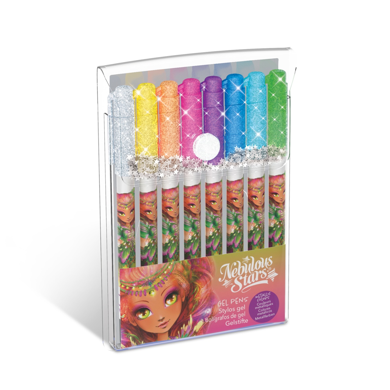 Set 8 pixuri cu gel, cerneală metalizată - Nebulous Stars
