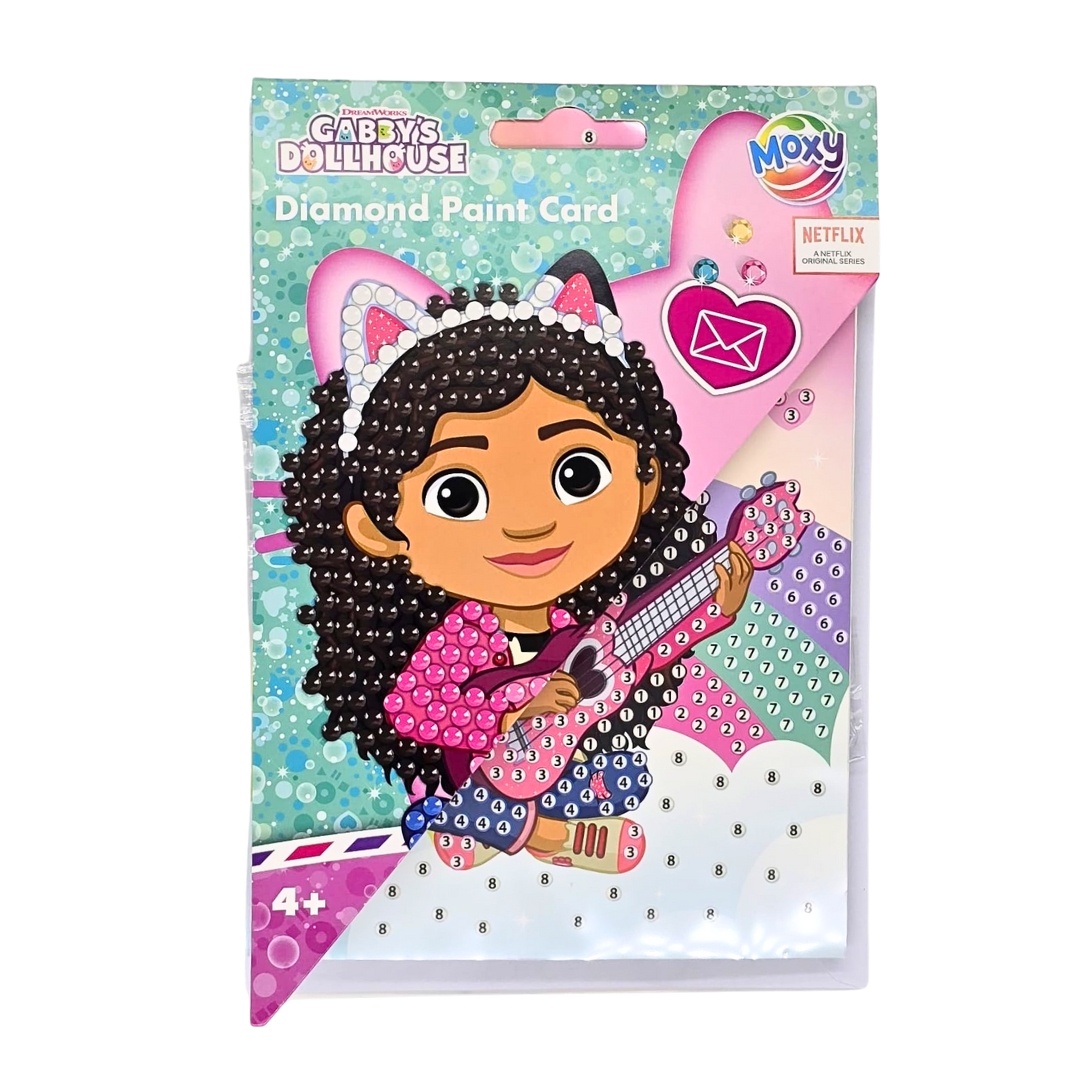 Set creativ Diamond Painting, Gabby’s Dollhouse, card mozaic cu diamante, Moxy, multicolor