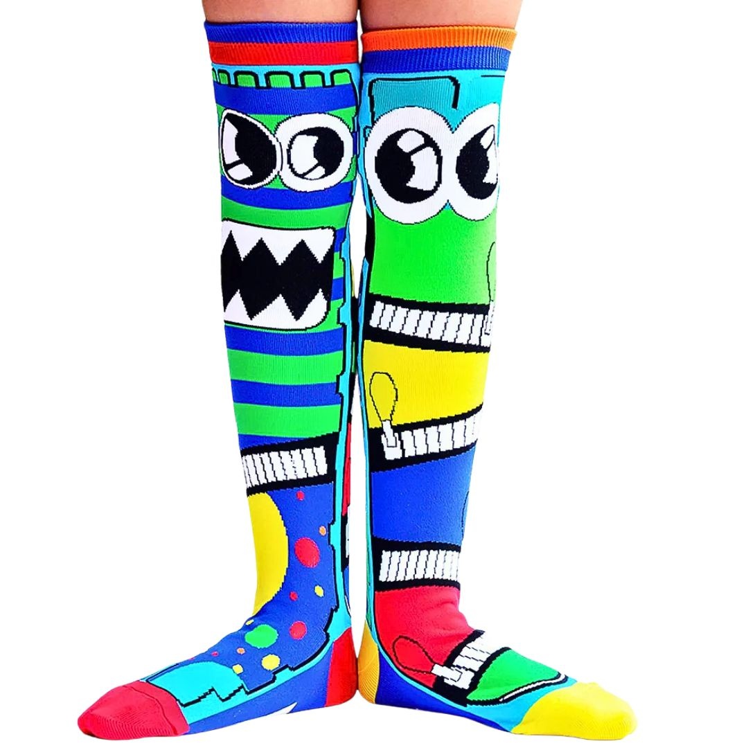 Șosete lungi colorate Madmia pentru băieți fantasy Monster 3-5 ani