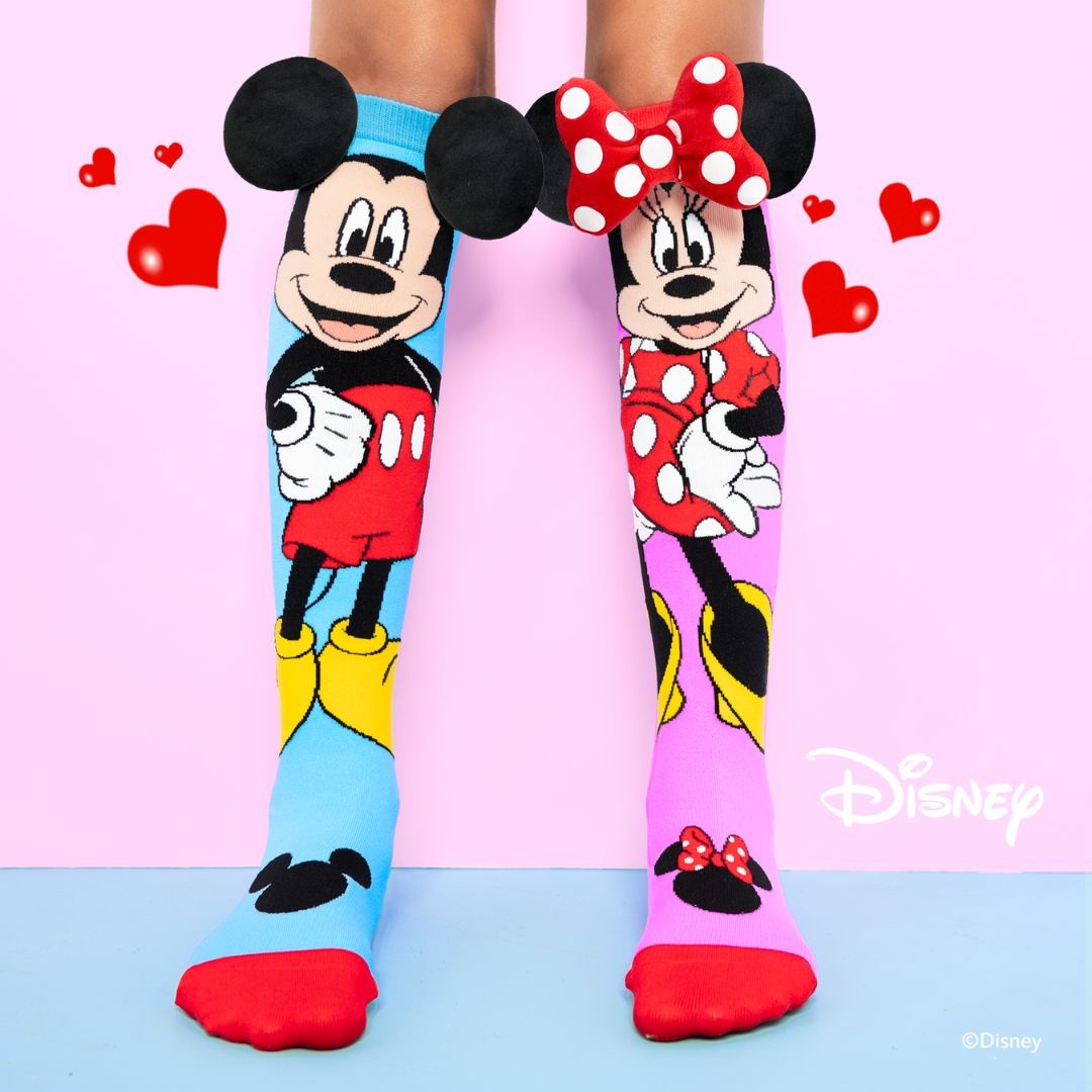 Șosete lungi colorate Madmia pentru fete fantasy Mickey și Minnie 6-99 ani