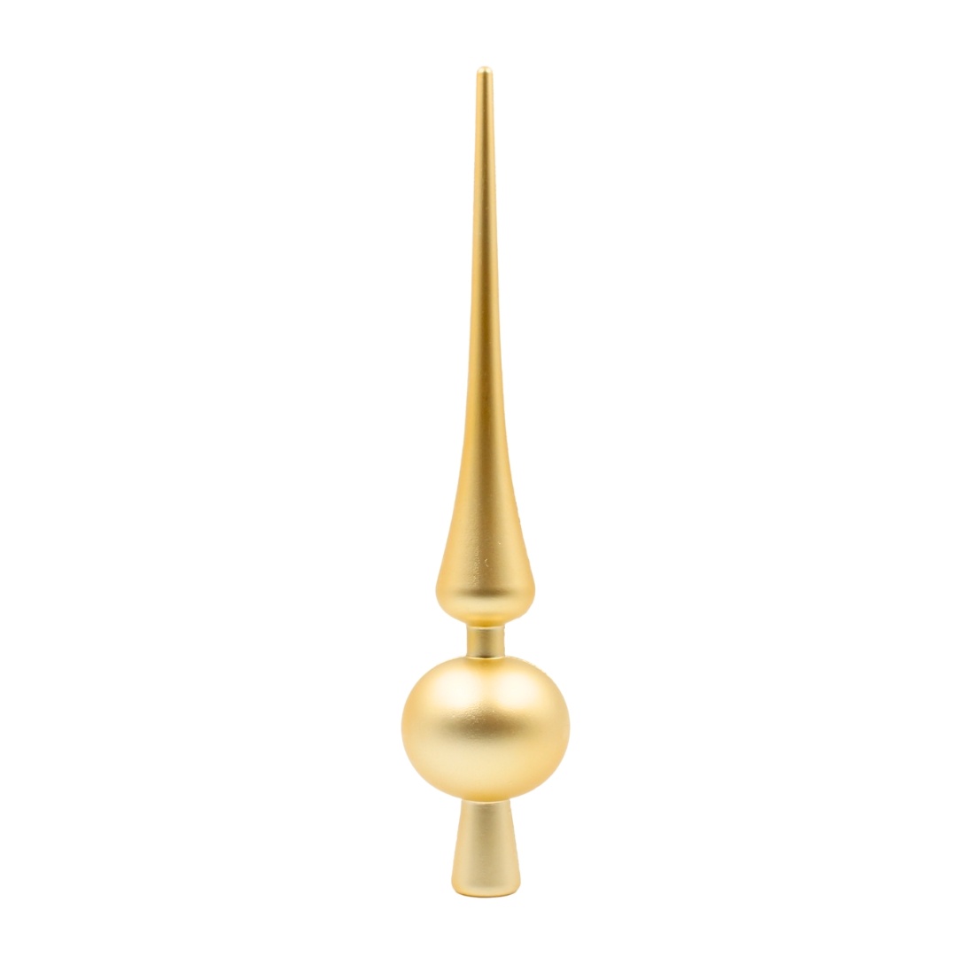 Vârf pentru brad, auriu mat, 27.5 cm