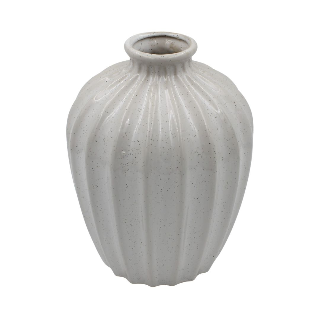 Vază decorativă din porțelan albă 20x14cm