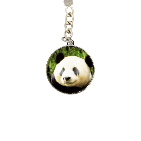 Breloc otel inoxidabil imagine animalut Panda