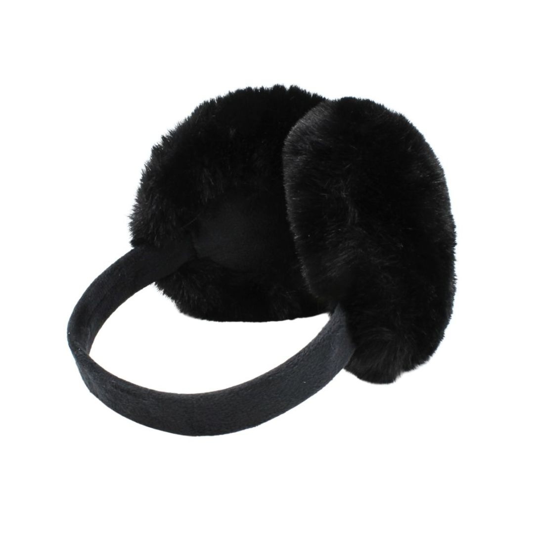 Căști pufoase mărimea XXL, pentru urechi, Antonio, Ø 14 cm, culoarea negru