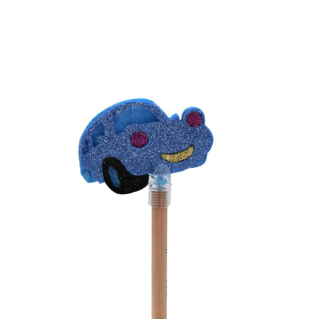 Creion figurină Mașinuță albastru 22 cm