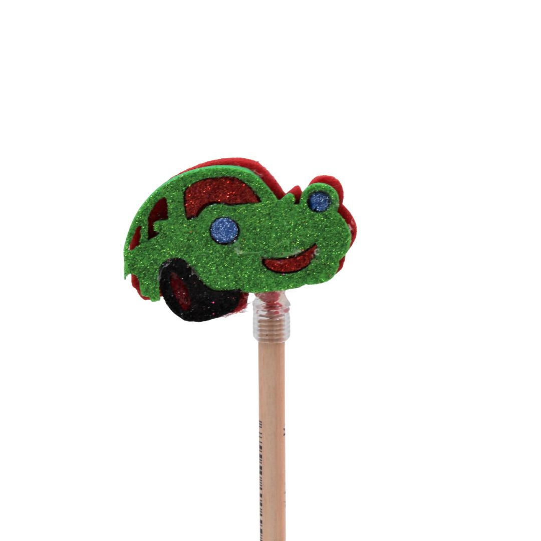 Creion figurină Mașinuță roșu-verde 22cm