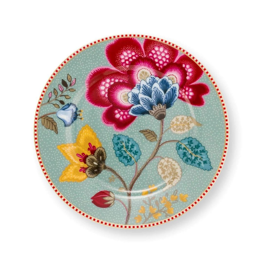 Farfurie din porțelan, Pip Studio, Blue, 17 cm, colecția Blooming Tales