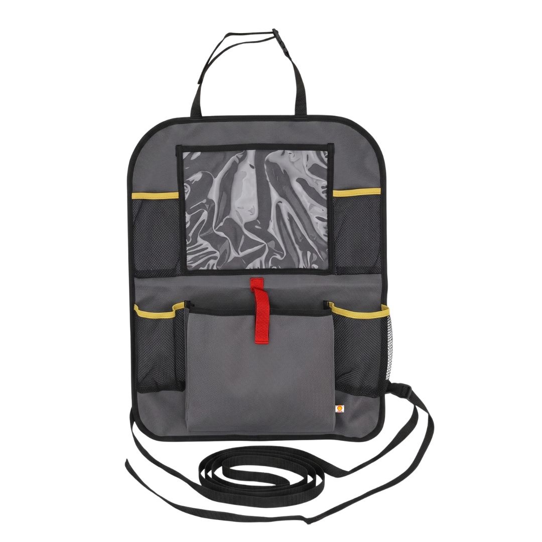 Organizator auto pentru spătar, Shell, cu buzunare, negru, 44x56 cm