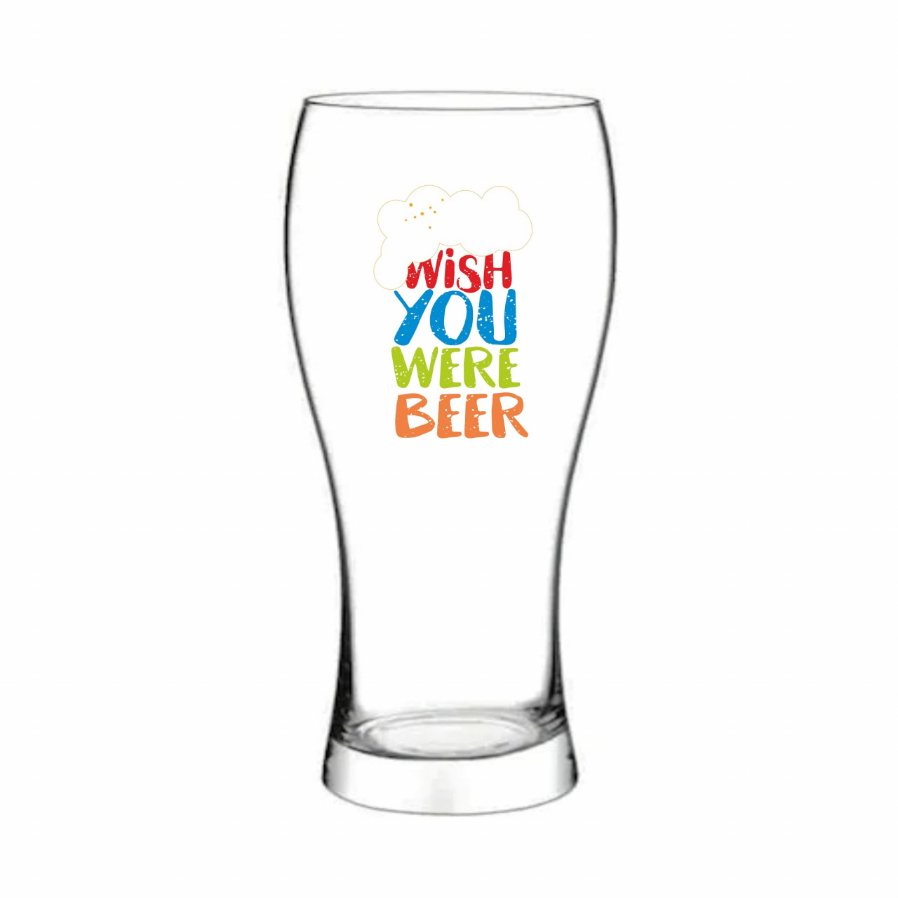 Pahar bere WISH YOU WERE BEER
