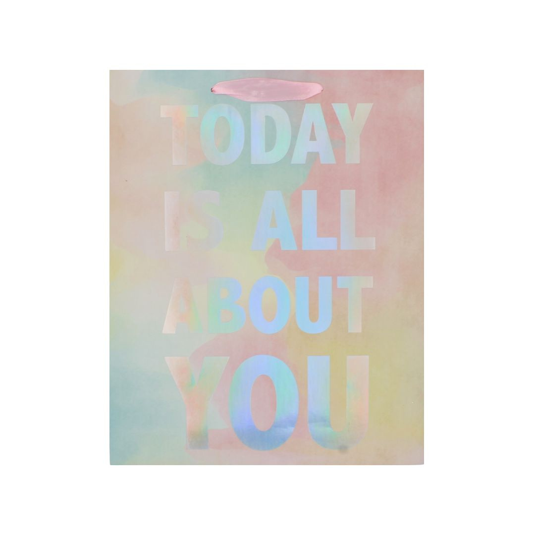Pungă de cadou hârtie L Today is all about you