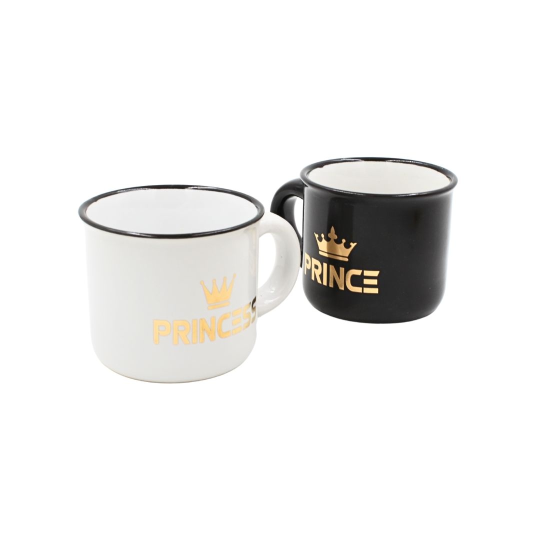 Set 2 Cești Espresso, Nekupto – “PRINCE & PRINCESS”, 2 x 80 ml
