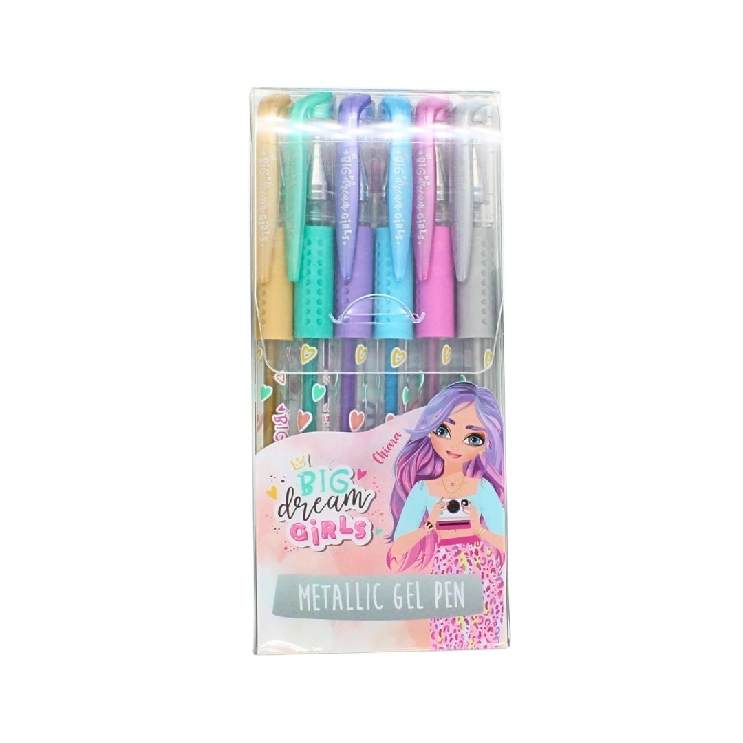 Set 6 pixuri colorate, metallic, Big Dream Girls