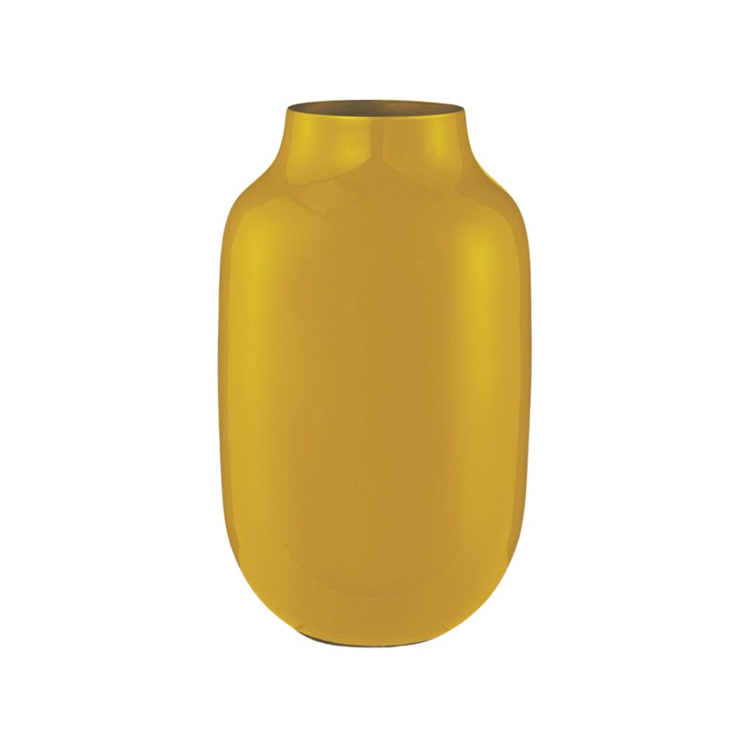 Vaza decorativă, din metal, Pip Studio, Yellow, 30 cm, colecția La Majorelle