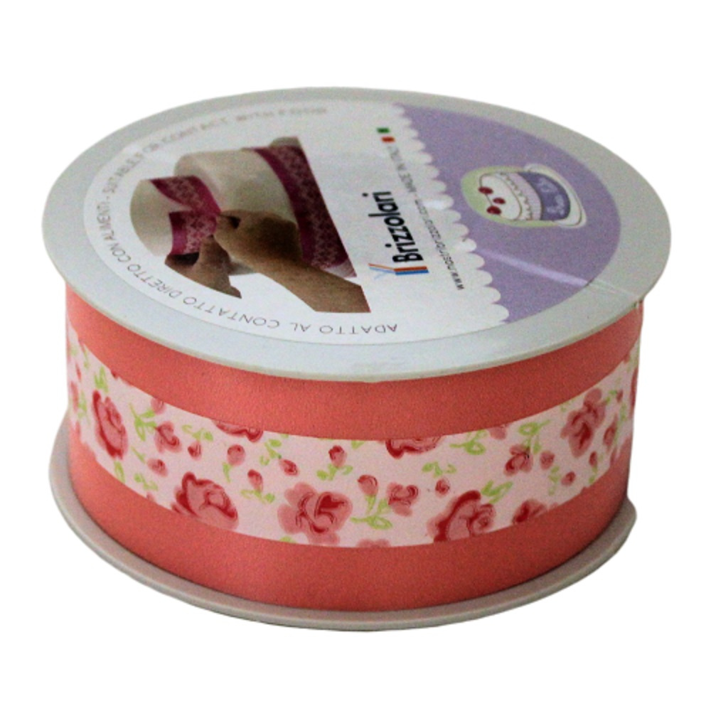 Bandă Decorativă Cake Dress, 45mm, Roses Pink, 20 m