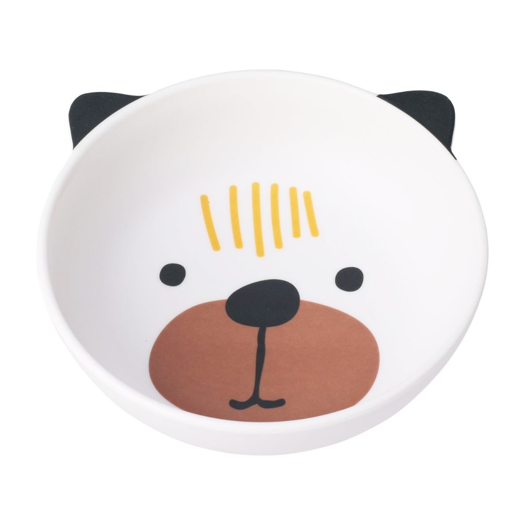 Bol pentru copii Excellent Houseware, 100% melamină, diametru 15 cm, finisaj mat, ursuleț
