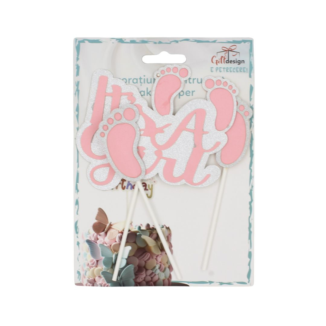 Cake Topper tort mesaj It's A Girl