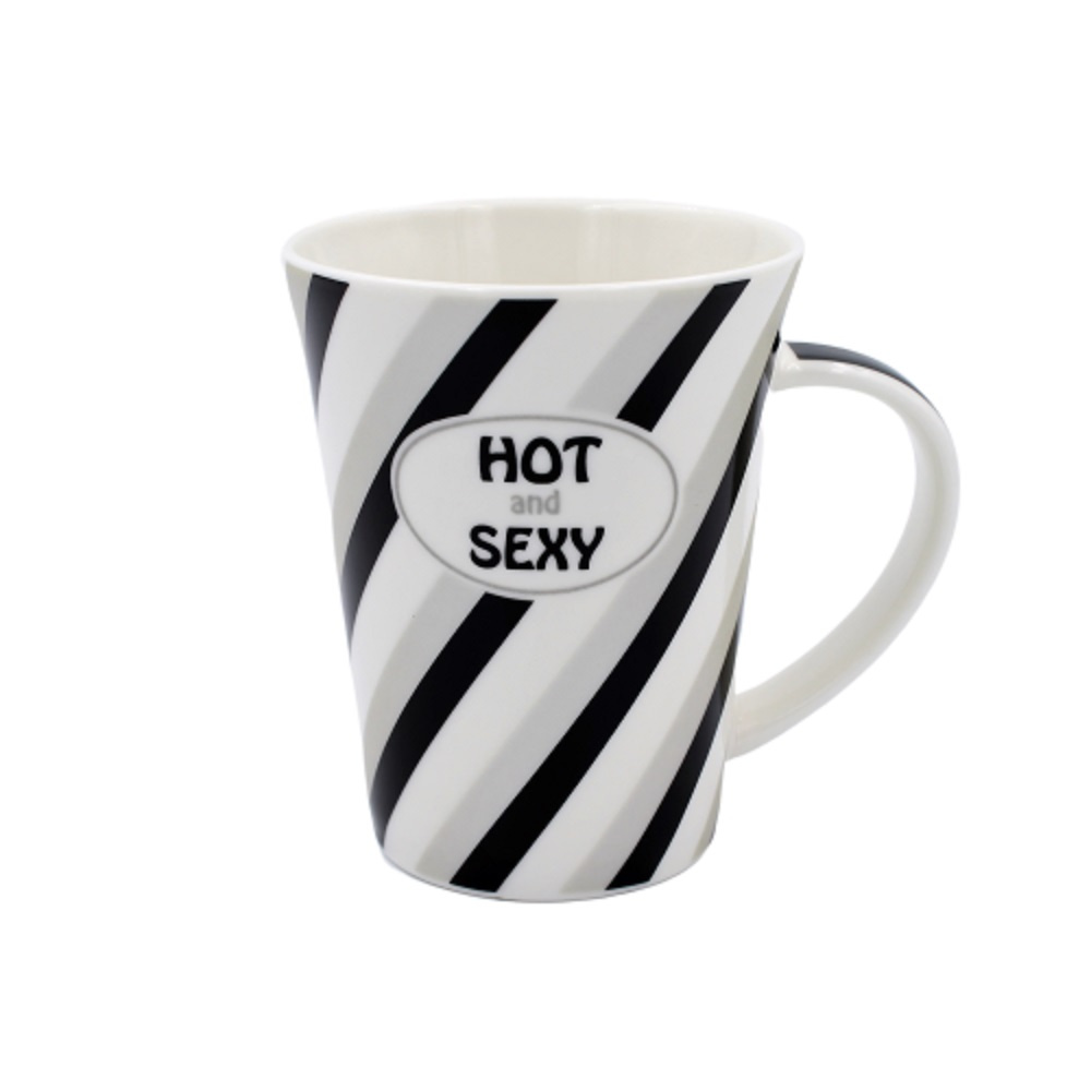 Cană din porțelan personalizată cu mesaj "HOT and SEXY"