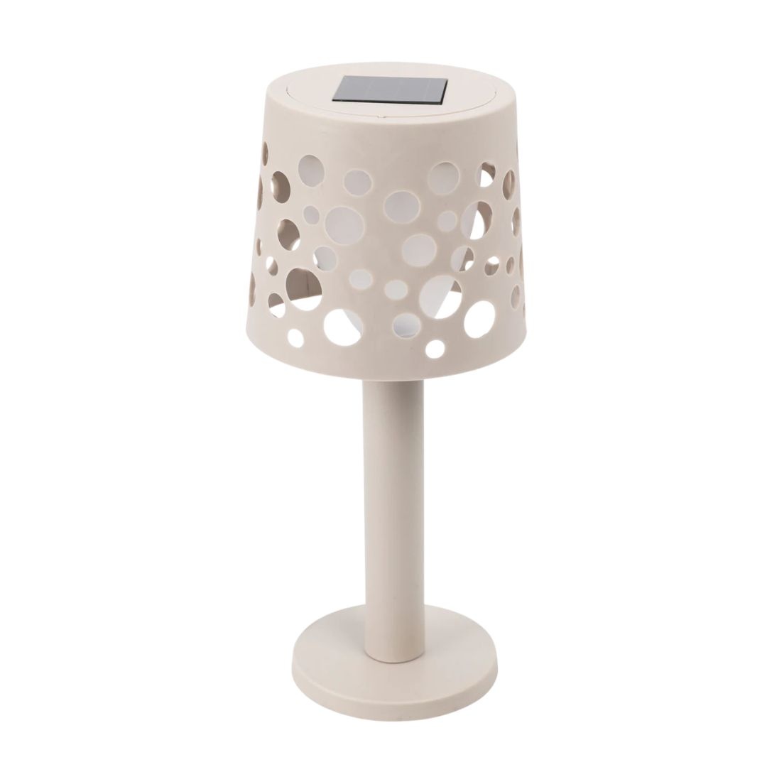 Lampă solară cu LED, pentru grădină, terasă și exterior, culoare gri