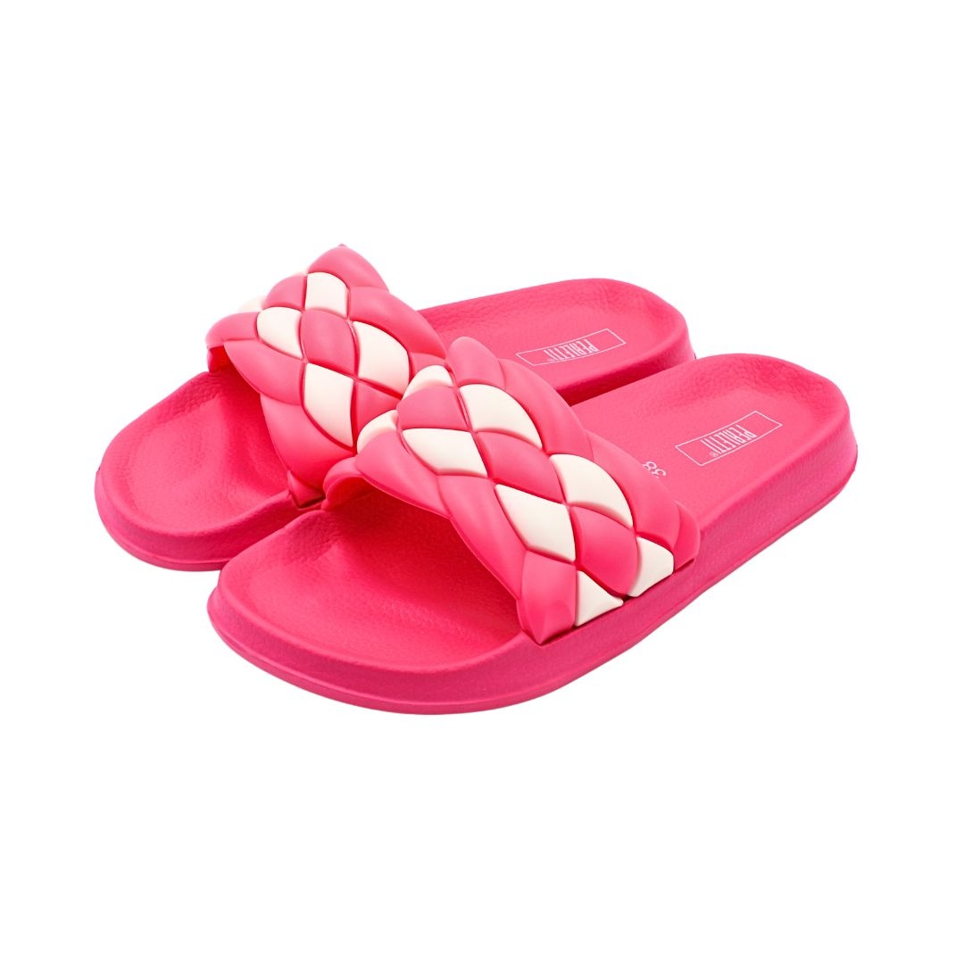 Papuci de damă, fucsia, Perletti