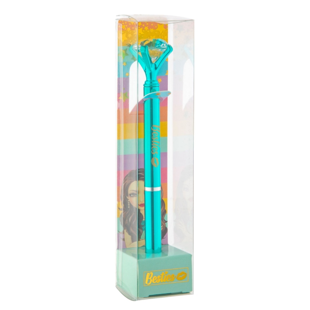 Pix cu diamant, Besties, 14 cm, culoarea turcoaz