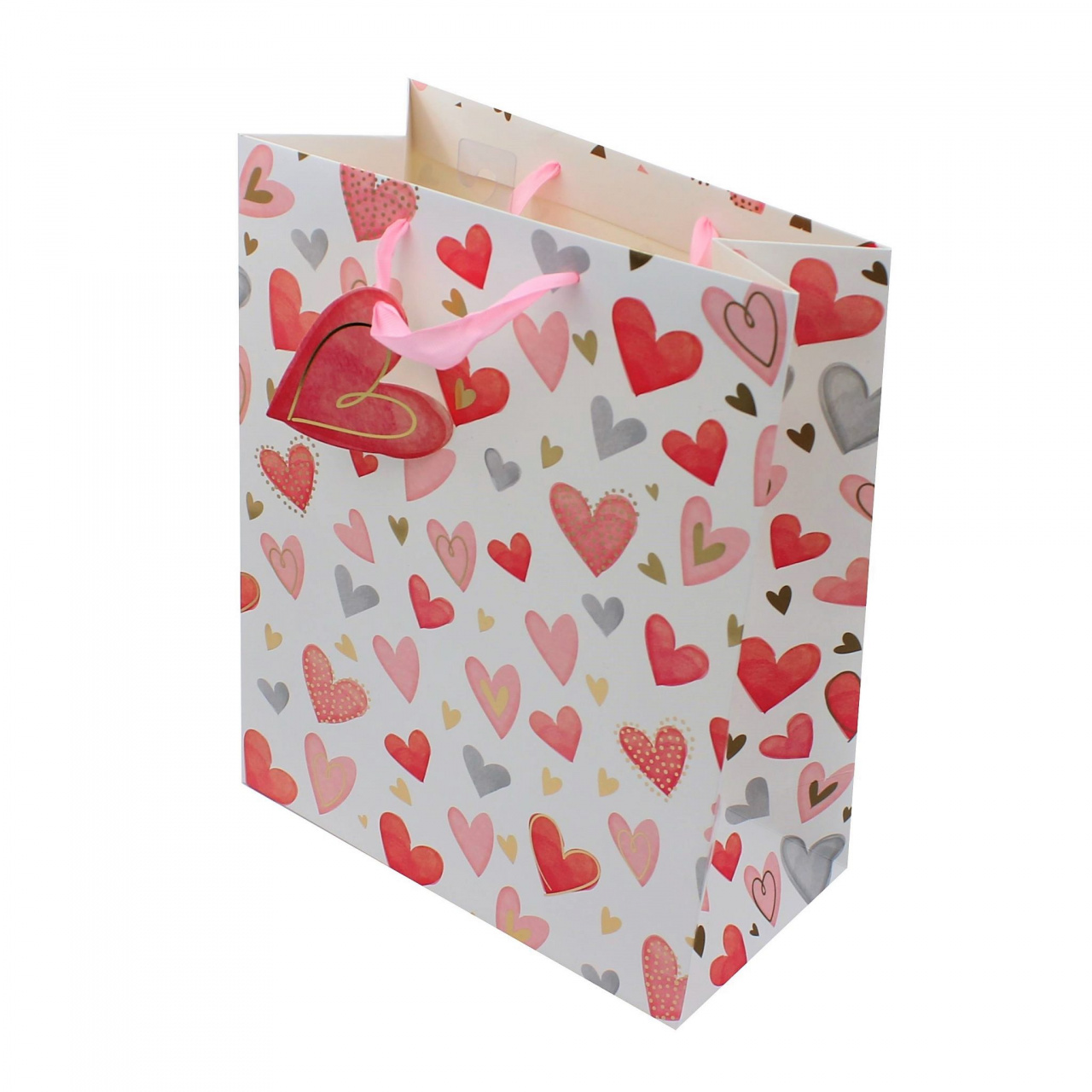 Punga cadou hartie L Scattered Hearts