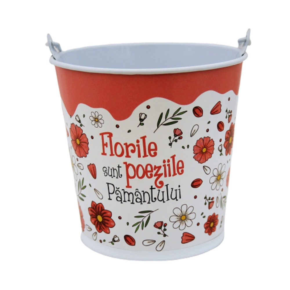Suport ghiveci 13.5 cm "Florile sunt poeziile Pământului"
