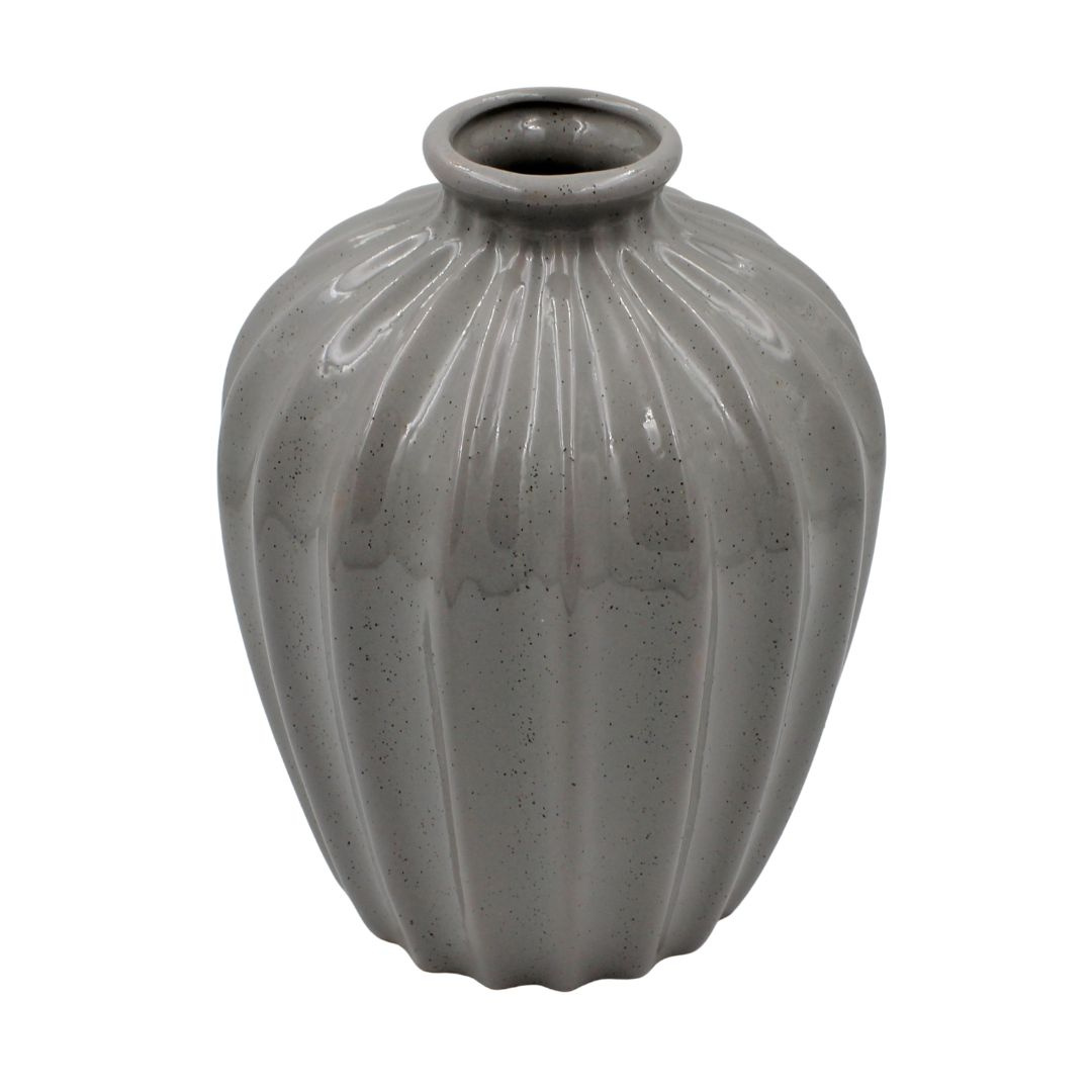 Vază decorativă din porțelan gri 20x14cm